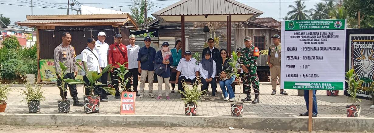 Monitoring dan Evaluasi Pembangunan Tahap Pertama Desa Bungai Jaya oleh Tim Kecamatan Basarang