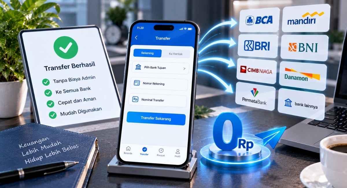 Cara Transfer Uang Tanpa Biaya Admin ke Semua Bank, Ini Caranya