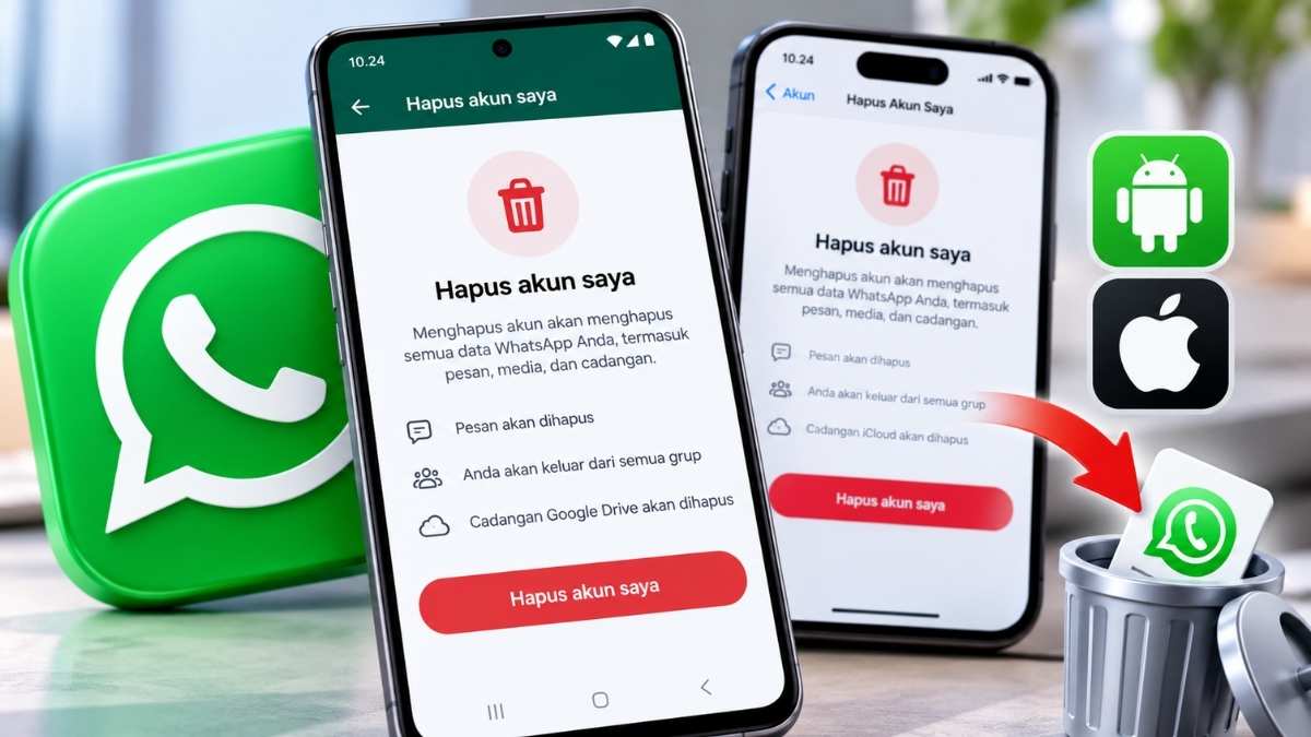 Cara Hapus Akun WA Permanen di Android dan iPhone, Ini Langkahnya