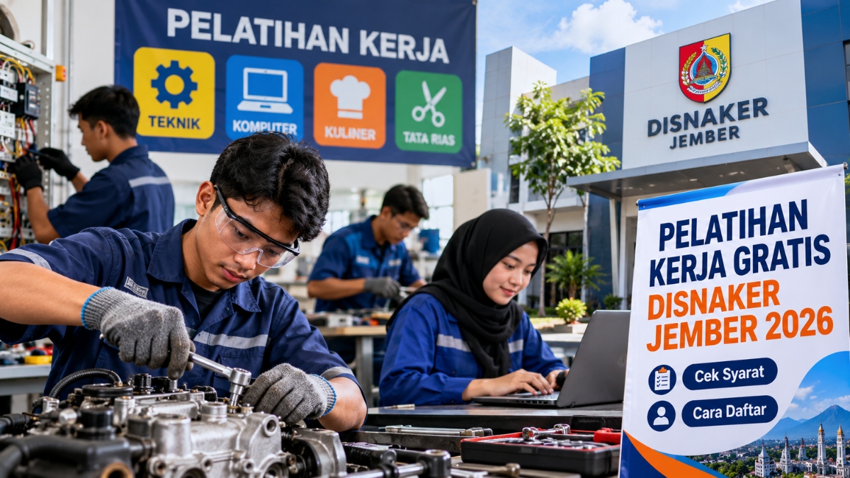 Pendaftaran Pelatihan Kerja Gratis Disnaker Jember 2026 Dibuka, Ini Syaratnya